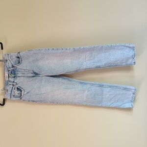 Abercrombie & Fitch Curve Love The Ankle Straight High Rise Blue Jean